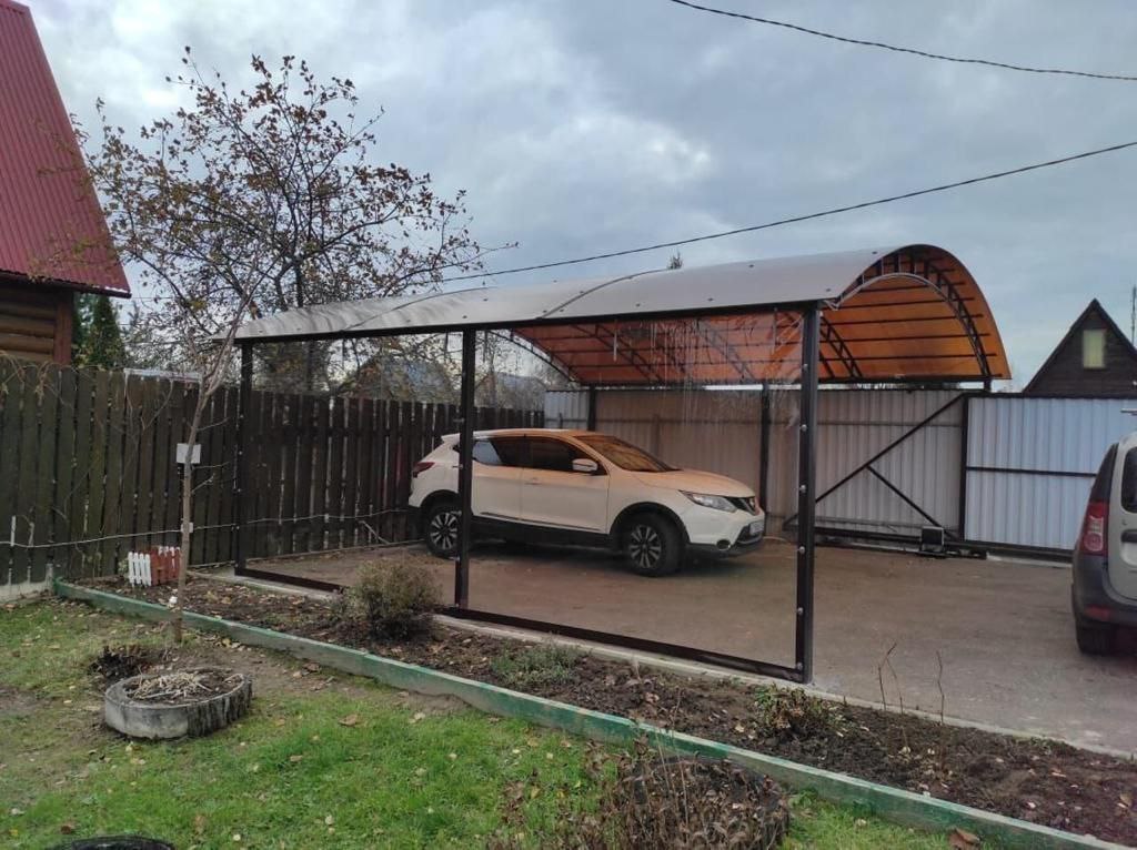 Прозрачные шторы ПВХ для навеса под автомобиль в посёлке Балакирево
